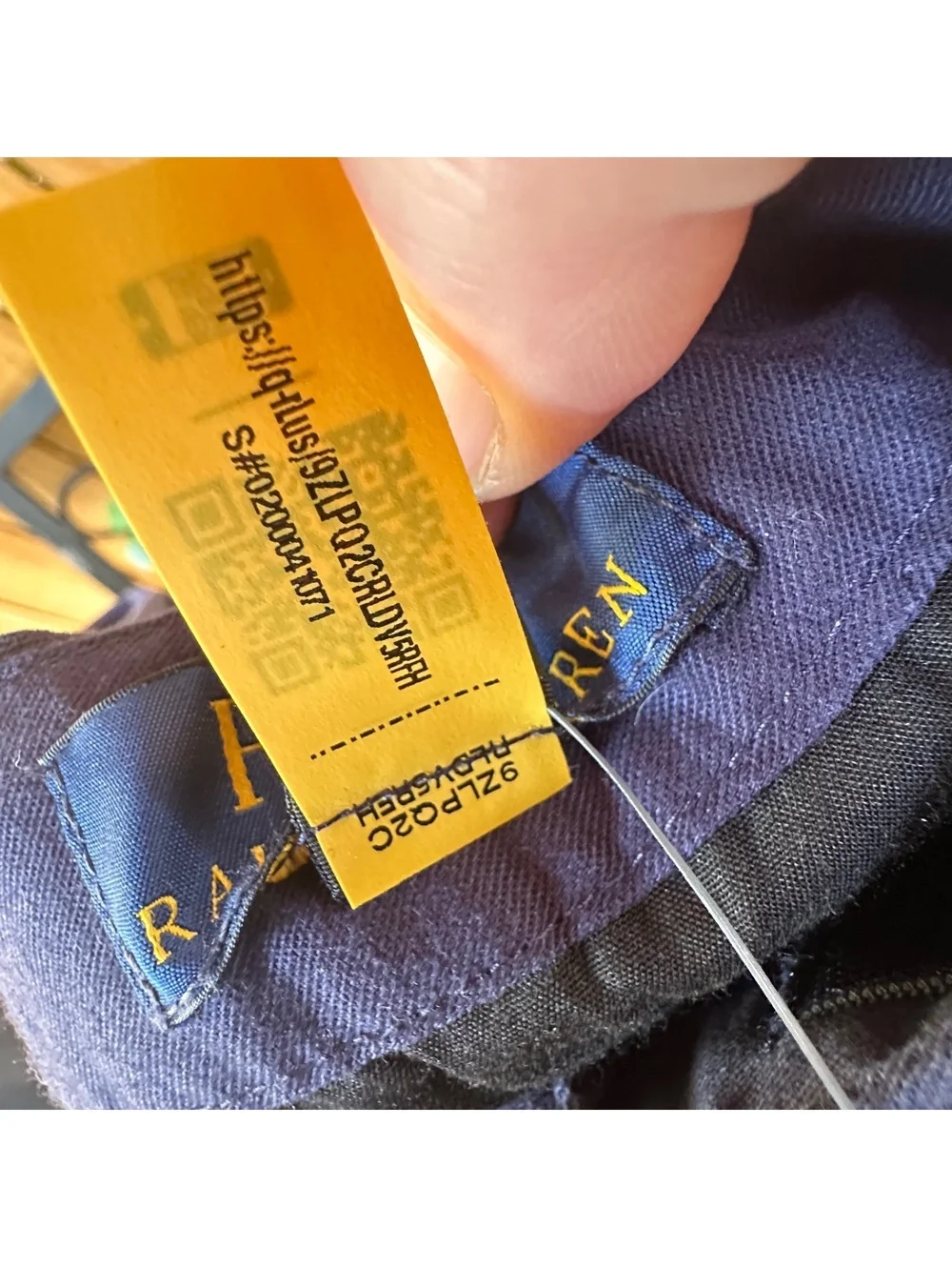 Polo Ralph Lauren Navy Blue Boys' Pants with Striped Belt Size 10 NWT
